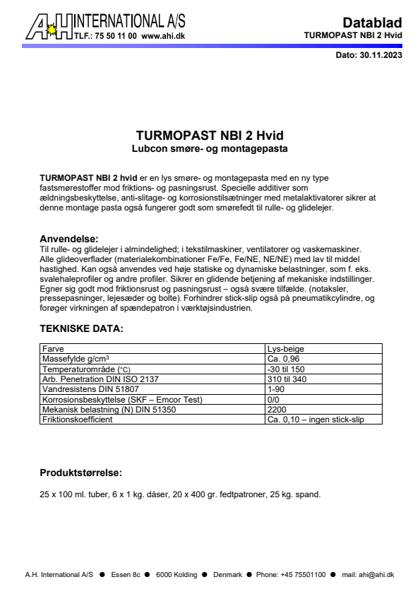 

TURMOPAST NBI 2 hvid

